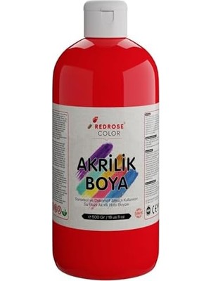 TeknoKapsül Kırmızı Akrilik Boya 500GR