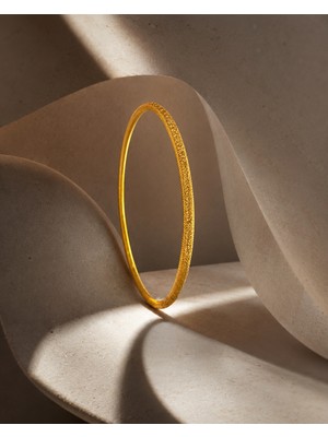 Sarezza Gold 22 Ayar Simli Model Ajda Bilezik 10 gr