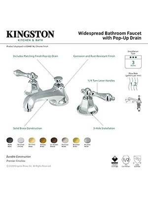 TeknoKapsül KS4467AL Metropolitan 20 cm Yaygın Tuvalet Bataryası Açılır Peruk, Pirinç, 12,5 cm Ağız Erişimi