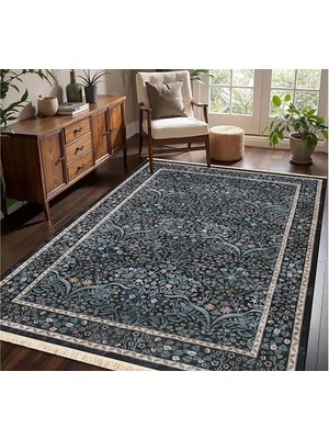 Vivense Vintage Çiçek Desenli Halı, Etnik Kilim Dokuma Taban Halı, 325 Yng, 150X230 cm