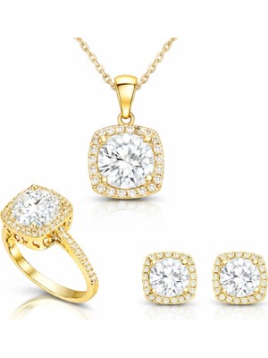 Gumush Gümüş Gold Kare Montür Kadın Set