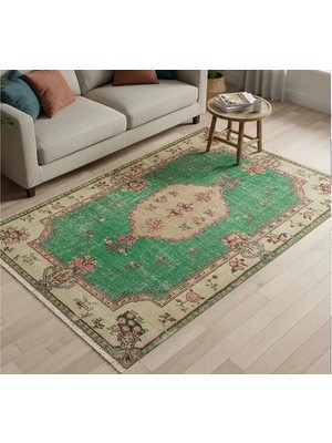 Vivense Zümrüt Bahar Vintage Dokuma Taban Halı, 362 Yng, 80X200 cm