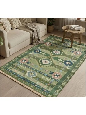 Vivense Geometrik Geleneksel Vintage Dokuma Taban Halı, 369 Yng, 80X150 cm