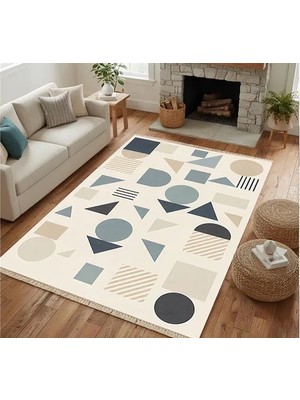 Vivense Modern Geometri Dokuma Taban Halı, 375 Yng, 150X230 cm