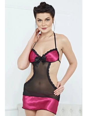 Pileli Store Pilelistore  Şık Saten Gecelik Takım
