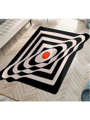 Vivense Minimalist Hedef Asimetrik Dokuma Taban Halı, 389 Yng, 80X150 cm