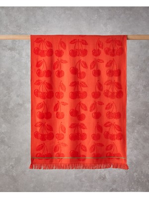English Home Cherry Wave Pamuk Plaj Havlusu 70X140 cm Kırmızı
