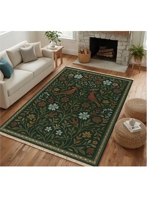 Vivense Aşk Kuşları Vintage Dokuma Taban Halı, 404 Yng, 150X230 cm