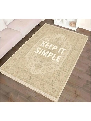 Vivense Keep It Simple Vintage Dokuma Taban Halı, 403 Yng, 120X180 cm