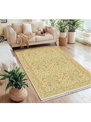 Vivense Flora Vintage Dokuma Taban Halı, 419 Yng, 80X300 cm