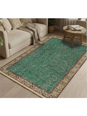 Vivense Zümrüt Pırıltısı Vintage Dokuma Taban Halı, 400 Yng, 80X150 cm