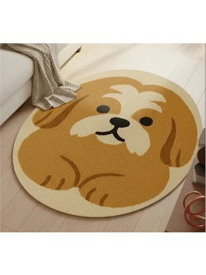 Vivense Hardal Hayvan Desenli Oval Dokuma Taban Halı, 437 Yng, 150X230 cm