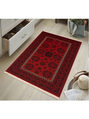 Vivense Kızıl Vintage Dokuma Taban Halı, 412 Yng, 100X200 cm
