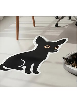 Vivense Black Chihuahua Dokuma Taban Halı, 432 Yng, 150X230 cm