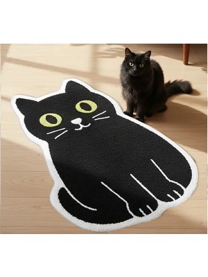 Vivense Kara Kedi Dokuma Taban Halı, 428 Yng, 60X100 cm