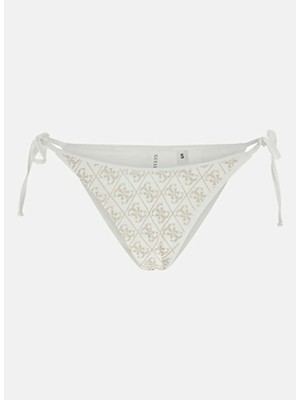 Guess Beyaz Kadın Taşlı Bikini Alt E6GO15KCUO2-G011