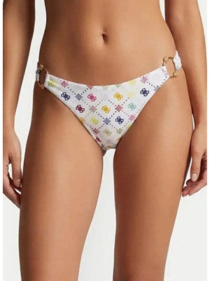 Guess Beyaz Kadın Baskılı Bikini Alt E6GO24MC04R-PMKY