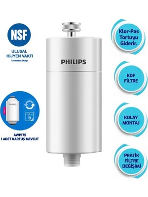 Philips Duş Filtresi Cilt ve Saç Dostu Awp1775wh Fildişi