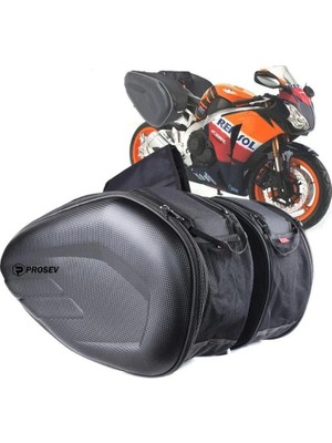 Prosev Js-10 Sert Kabuk Yan Çanta Seti - Motodede