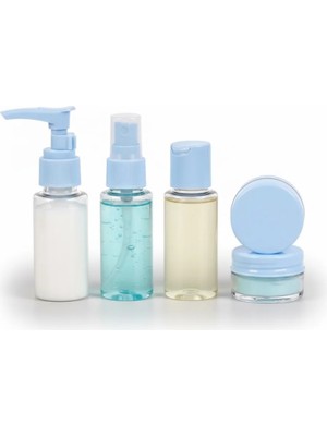 Erdo Ticaret Kompakt 5’li Seyahat Banyo Şişe Takımı Çantalı