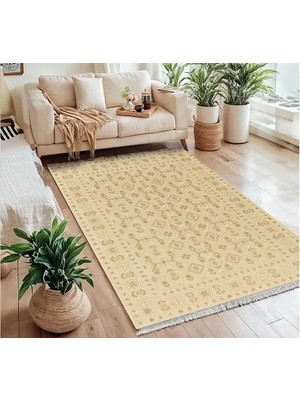 Vivense Bej Antik Dokuma Taban Halı, 476 Yng, 120X180 cm