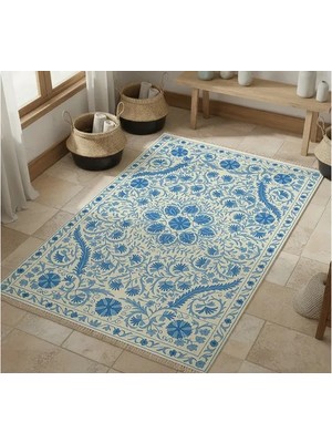 Vivense Mavi Orman Dokuma Taban Halı, 518 Yng, 120X180 cm
