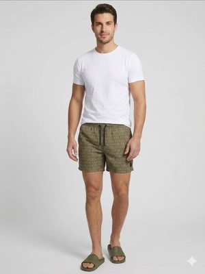 Guess Baskılı Logo Mayo Şortları F6GT12WG2A2