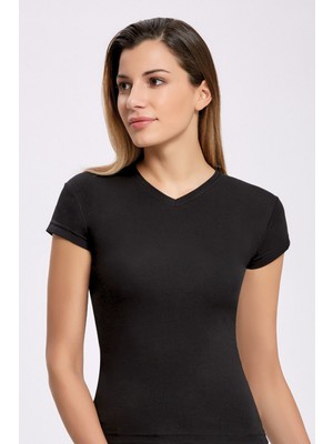 İlke Elastan V Yaka T-Shirt 2263