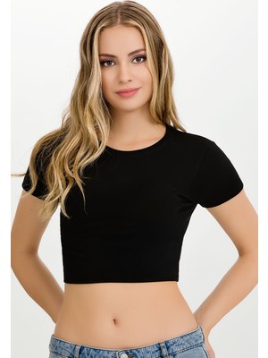 İlke Elastan Yarım Kol Crop 2318