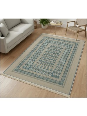 Vivense Turkuaz Saray Dokuma Taban Halı, 506 Yng, 120X180 cm