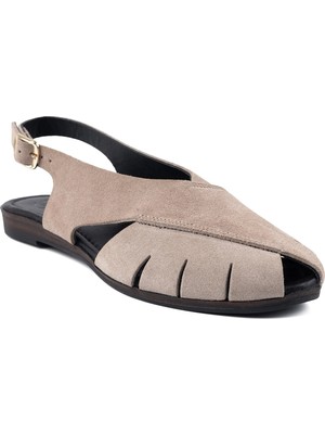 Beety 919 26YS Kadın Günlük Sandalet Vizon Süet
