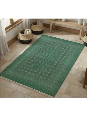 Vivense Turkuaz Motifli Dokuma Taban Halı, 504 Yng, 80X150 cm