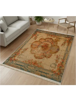 Vivense Antik Çerçeve Dokuma Taban Halı, 503 Yng, 80X150 cm