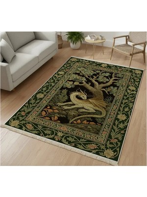 Vivense Orman Ejderhası Dokuma Taban Halı, 501 Yng, 120X180 cm