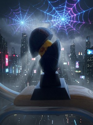 Riva Self Spider-Man Örümcek Adam Kurukafa Büst Figür Dekoratif Koleksiyonluk Biblo 3D Baskı