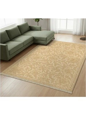 Vivense Bej Motif Dokuma Taban Halı, 536 Yng, 120X180 cm