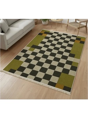 Vivense Yeşil Küme Dokuma Taban Halı, 519 Yng, 120X180 cm