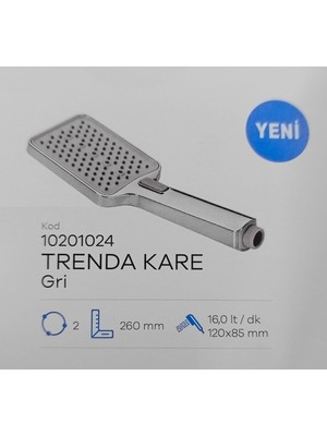Pesen Trenda El Duşu Kare Gri 10201024
