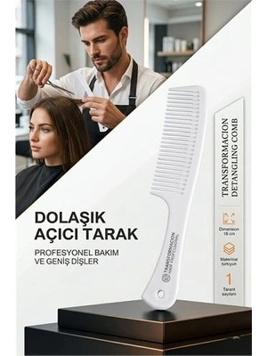 Hobibahçem Mey Ithalat® Dolaşık Saç Açıcı Tarak - Şampuan Saç Boyası Tarağı - Geniş Dişli Saç Kesim Tarağı Profesyonel 721784