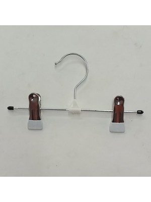 Ağırsoy 10 Adet Paslanmaz Çelik Mandallı, Tel, Etek Pantolon Askısı, Mandal Ucu Beyaz Pvc, 20 cm