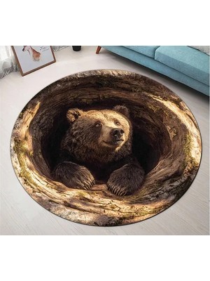 Vivense Ayı Ini Dokuma Taban Halı, 554 Yng, 150X150 cm