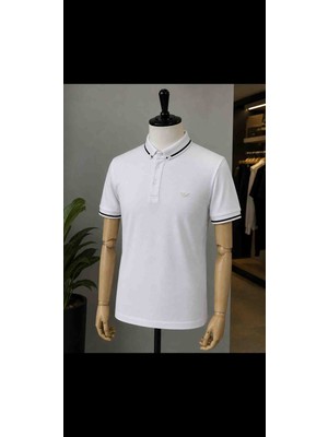 Damber Giyim Beyaz Yakalı T-Shirt