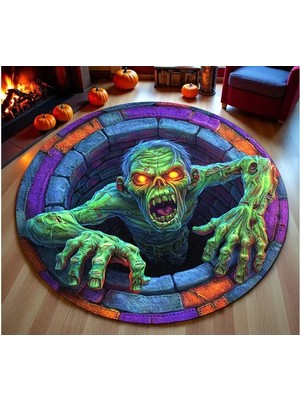 Vivense Zombie Dokuma Taban Halı, 558 Yng, 150X150 cm