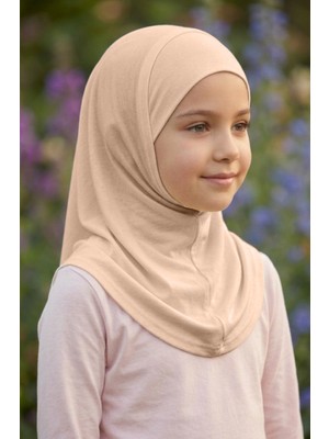 Kız Çocuk Hazır Tesettür Eşarp – Pratik Geçmeli Hijab | Esnek Viskon Kumaş Günlük & Namaz Başörtü