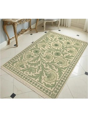 Vivense Mint Çiçek Dokuma Taban Halı, 538 Yng, 80X150 cm