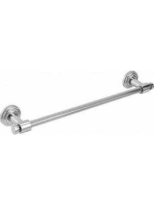 Badem10 (1 Adet) Power Serisi Krom Renk Metal Uzun Havluluk Duvara Monteli Premium Metal Havlu Askılığı