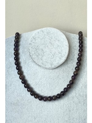 c-bhadu naturel 8 mm Ametist Doğaltaş Kolye