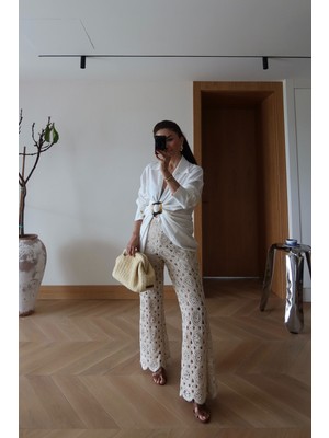 Özge Özgenç Ajurlu Pantolon