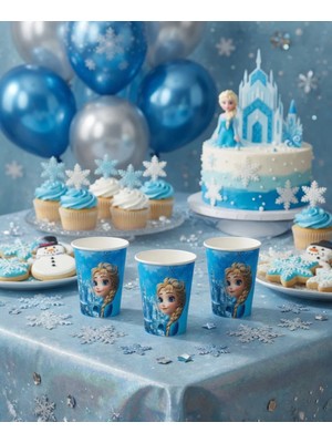 Dodomar Frozen Kar Prensesi Karton Bardak 8li Doğum Günü Parti Sofra Süsü Dekoru