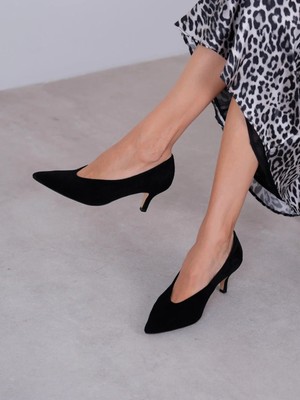 Ece'nin Butiği Seth Siyah Süet Hakiki Deri Kadın Stiletto